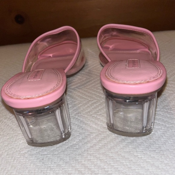 EUC, TopShop Pink & Clear Sandals, Size 38 - Picture 2 of 15